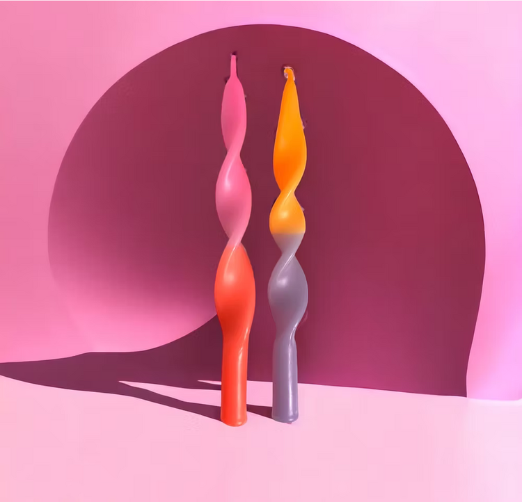 Pink Stories Chandelles torsadées - Édition Miami - Lilas