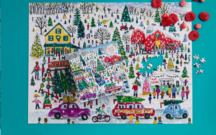 Galison Casse-tête - Une journée au marché de Noël - 1000 pcs