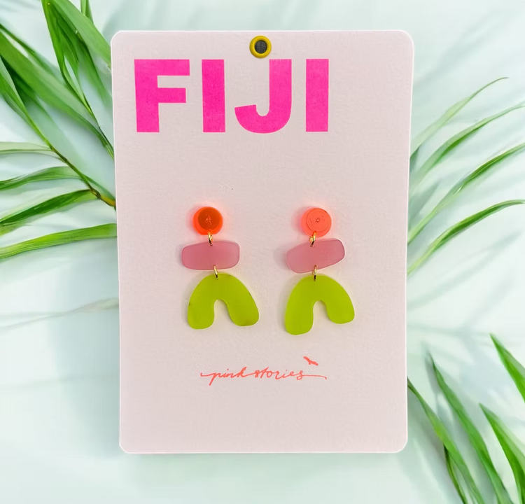 Pink Stories Boucles d'oreilles - Île Fidji