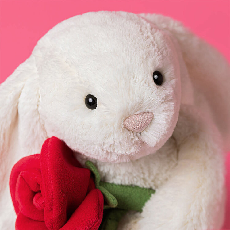 Jellycat Peluche - Lapin bashful crème - Rose