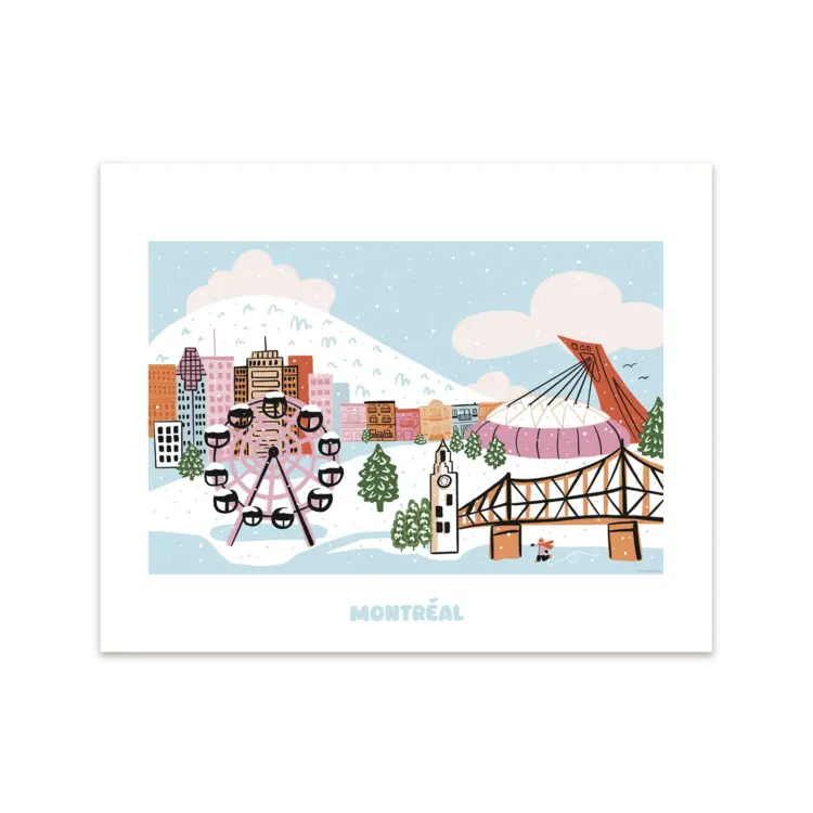 Boucle et Papier Affiche - Montréal l'hiver