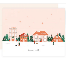 Paige &Willow Carte de souhaits - Village de Noël - Joyeux Noël