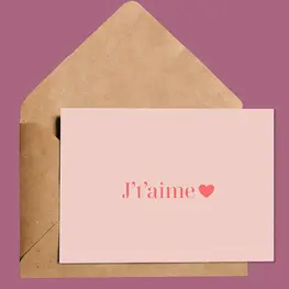 Sylvie Simplicité Carte de souhaits - J't'aime