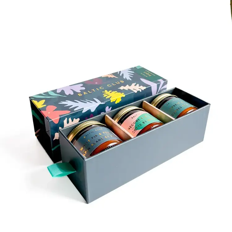 Baltic Club Mini Trio de Chandelles Jasper - Coffret cadeau