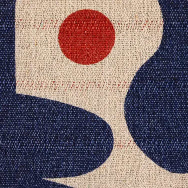 Bloomingville Jeté - Motifs courbes abstraites - 60x50