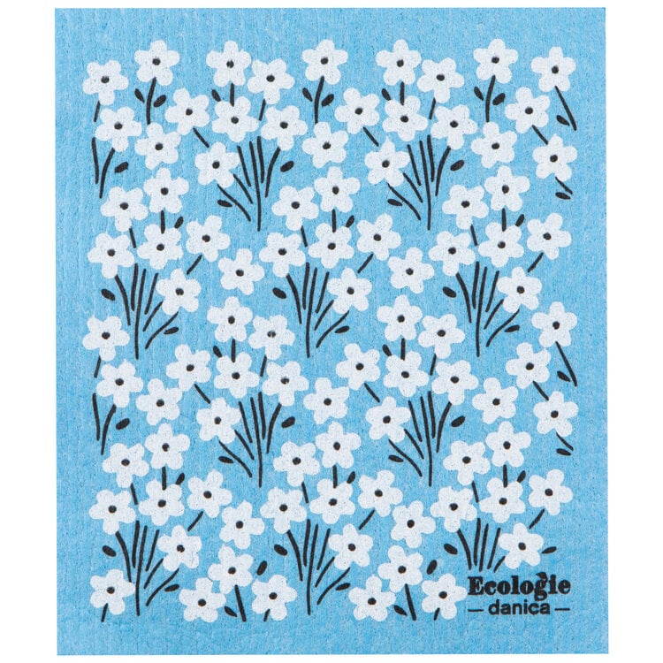 Danica Essuie-tout réutilisable - Bouquet fleurs bleues