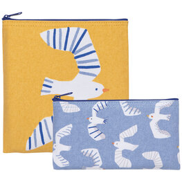 Danica Ensemble de sacs (2) pour collation - Oiseaux