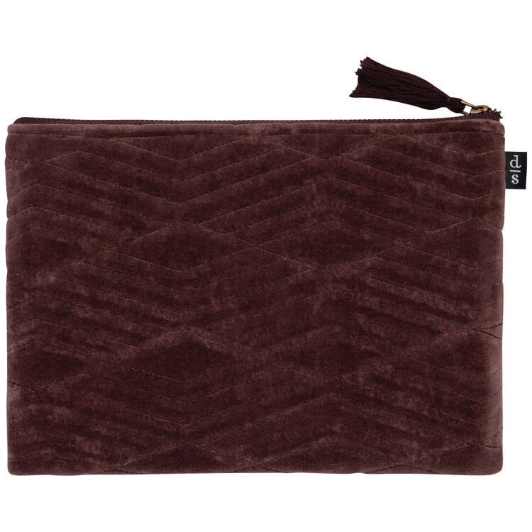 Danica Pochette en velour - Figue