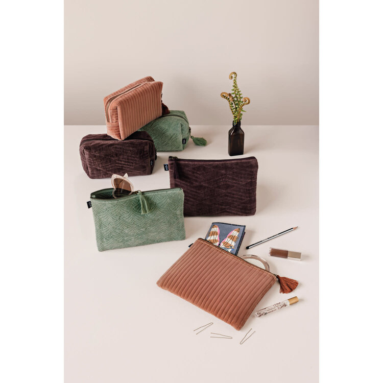 Danica Pochette en velour - Figue