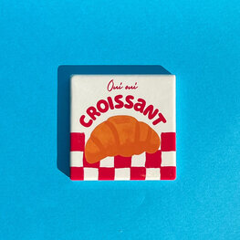 Atelier Pistache Sous-verre - Oui oui croissant