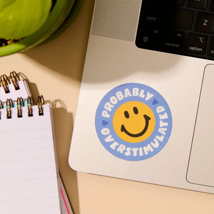 Talking out of turn Autocollant en vinyle - Probably Overstimulated