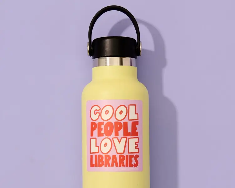 And Here We Are Autocollant en vinyle - Cool People Love Libraries