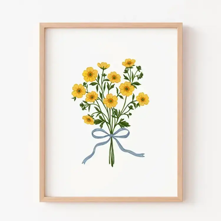 Joannie Houle Affiche - Jolies renoncules - 8 x 10