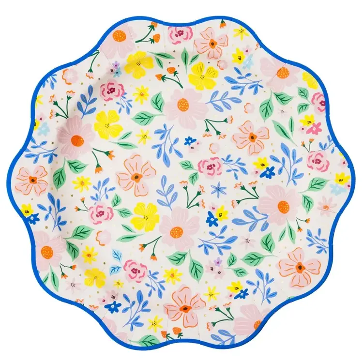 Bonjour Fête Assiettes - Floral Multicolore