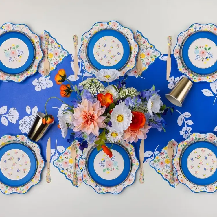 Bonjour Fête Assiettes - Floral Multicolore