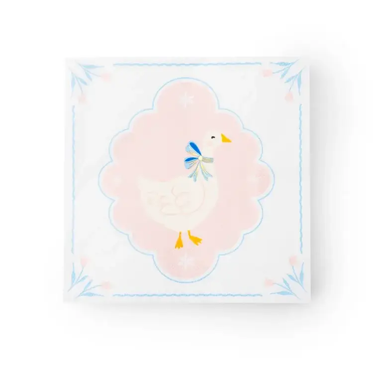 Bonjour Fête Grandes serviettes de table - Oie