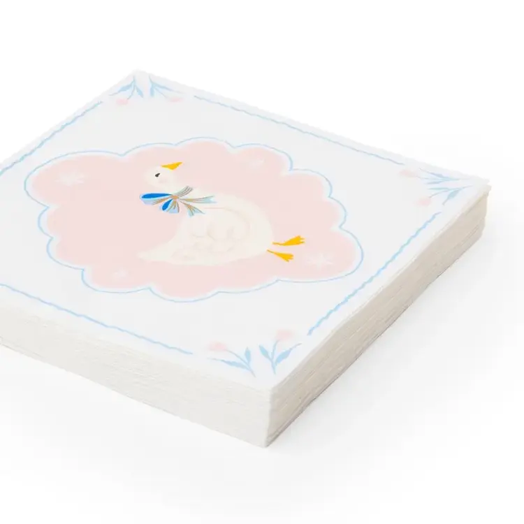 Bonjour Fête Grandes serviettes de table - Oie