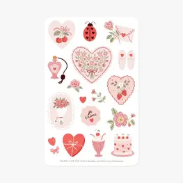 Marie-Lise Feuille d'autocollants - Saint-Valentin
