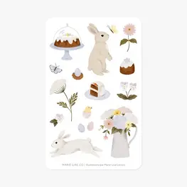Marie-Lise Feuille d'autocollants - Lapins de Pâques
