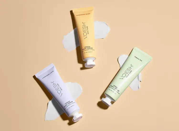 Voesh Trio de crèmes pour le corps véganes- Thé Vert, Lavande et Mandarine