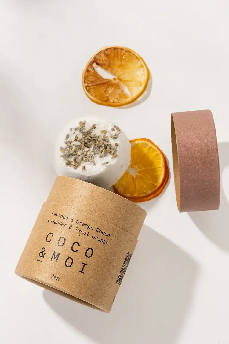 Coco et moi Bombe de bain - Lavande & Orange Douce
