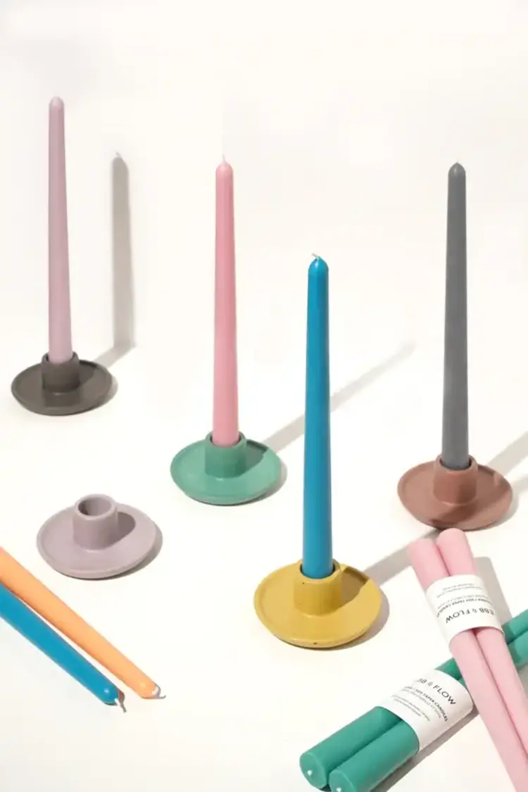 Ebb & Flow Bougeoir en béton - Mesa - Vert océan