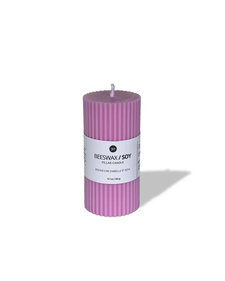Ebb & Flow Bougie - Pilier en cire d’abeille et de soja - Fuchsia