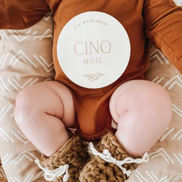 Le petit tableau noir Pastilles de bois - Fête bébé