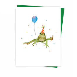 Hobeika Art Carte de souhaits - Bonne fête grenouille