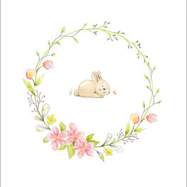 Hobeika Art Affiche 8 x 10 - Couronne Lapin