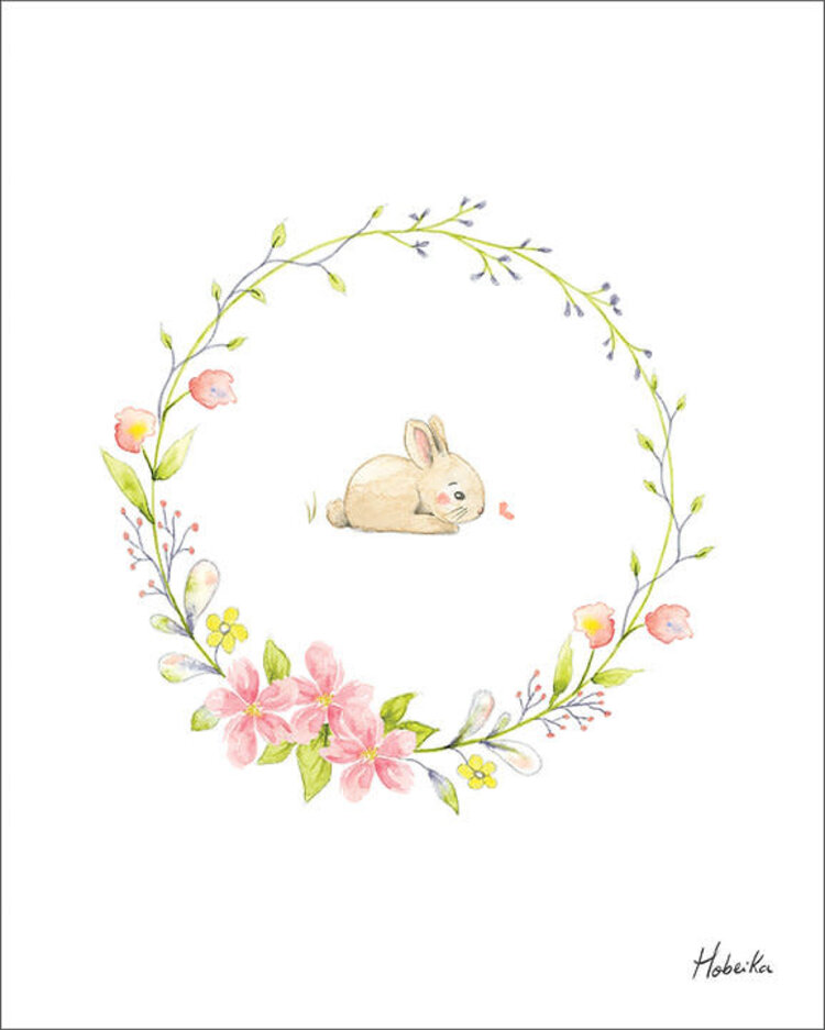 Hobeika Art Affiche 8 x 10 - Couronne Lapin
