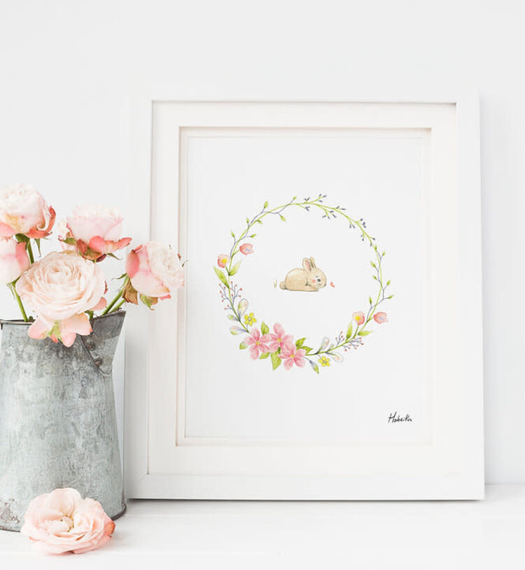 Hobeika Art Affiche 8 x 10 - Couronne Lapin