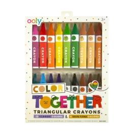 Ooly Crayons triangulaires  - Tous ensemble - Ensemble de 18