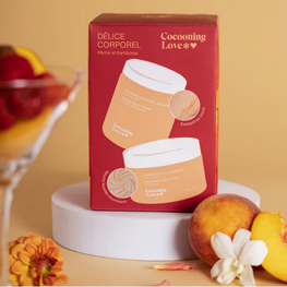 Cocooning Love Duo corps - Beurre fouetté et Exfoliant Pêche & Framboise