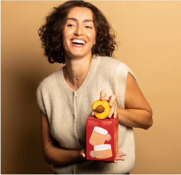 Cocooning Love Duo corps - Beurre fouetté et Exfoliant Pêche & Framboise