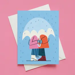 Paperole Carte de souhaits - SOUS LA PLUIE