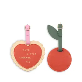 Ban.do Ensemble d'étiquettes à bagages - Cœur et Cerise