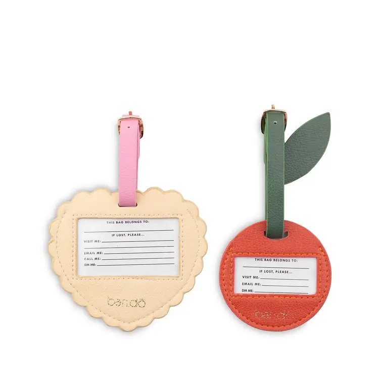 Ban.do Ensemble d'étiquettes à bagages - Cœur et Cerise