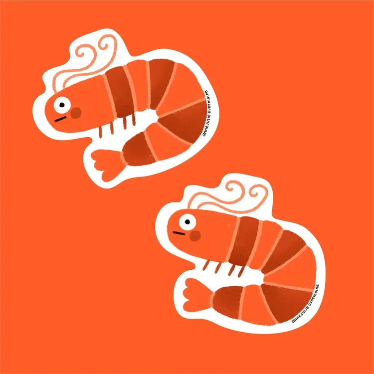 Anne-Julie Dudemaine Autocollant - Crevette