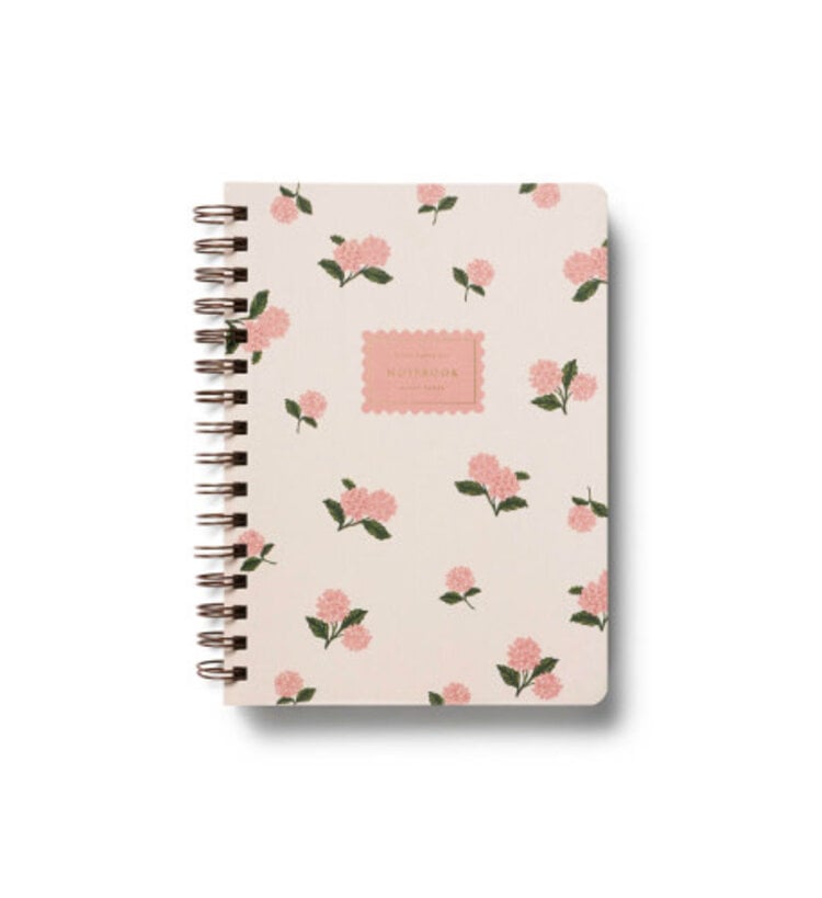 Rifle & co Carnet à spirales - Hydrangée rose