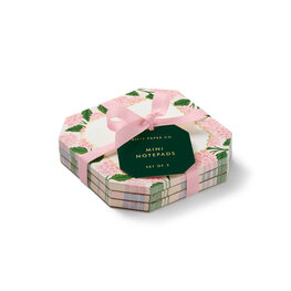 Rifle & co Trio de mini bloc-notes - Hydrangée rose