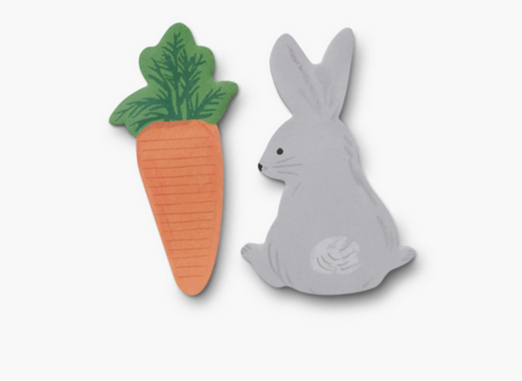Rifle & co Bloc-notes autocollant - Lapin et carotte