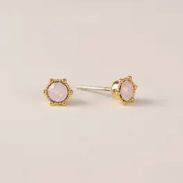 Lover's tempo Boucles d'oreilles - Stud Astrid - Rose opal