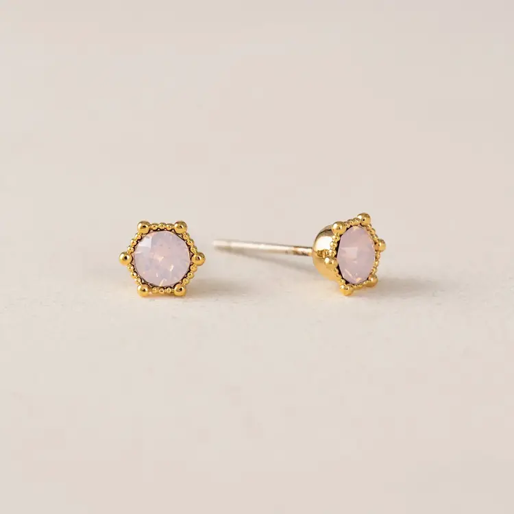 Lover's tempo Boucles d'oreilles - Stud Astrid - Rose opal