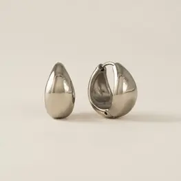 Lover's tempo Boucles d'oreilles - Oval Puff - Argent