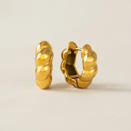 Lover's tempo Boucles d'oreilles - Croissant Puff - Or