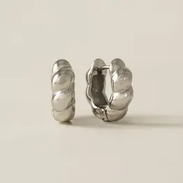 Lover's tempo Boucles d'oreilles - Croissant Puff - Argent