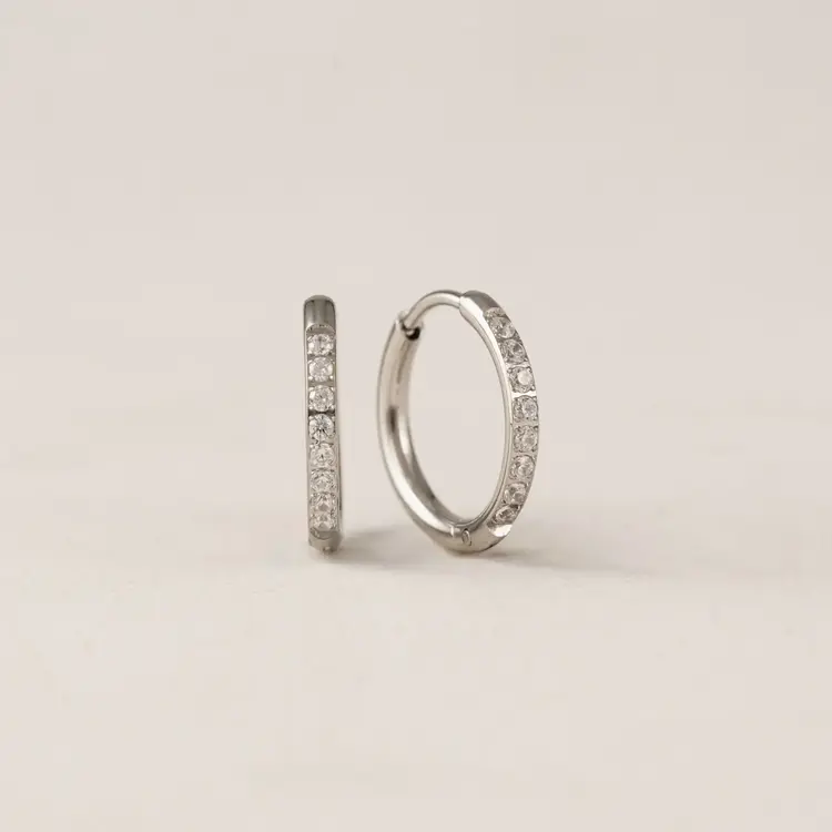 Lover's tempo Boucles d'oreilles - Anneaux Evie Argent - 15mm