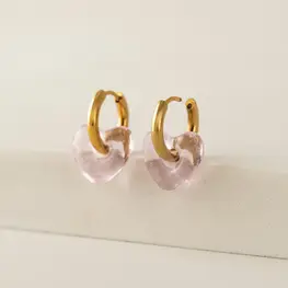 Lover's tempo Boucles d'oreilles - Cœur Corazón - Rose