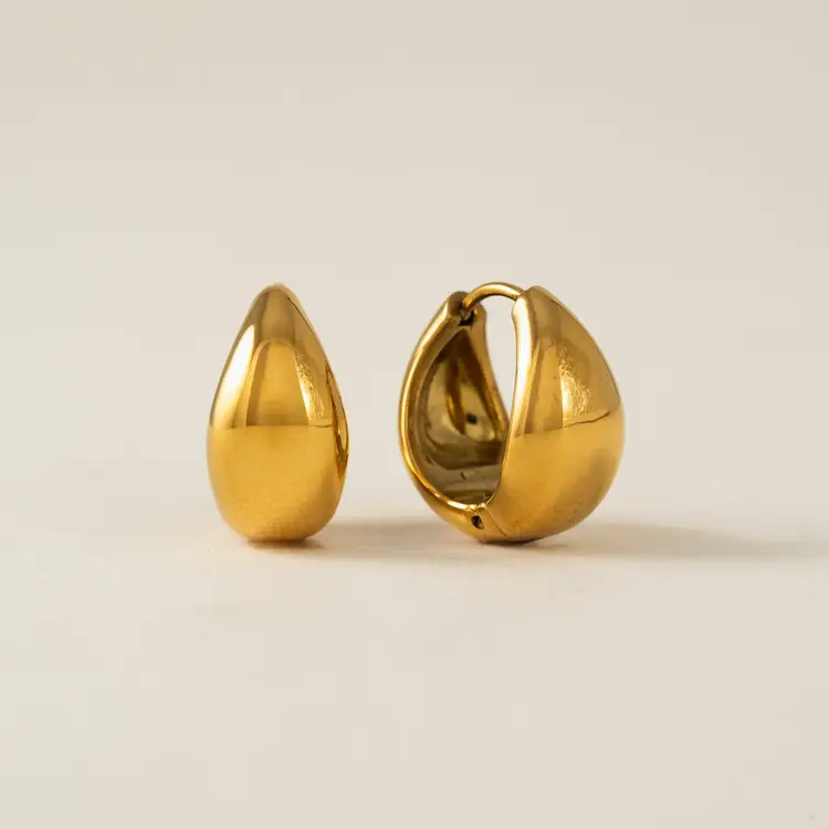 Lover's tempo Boucles d'oreilles - Oval Puff - Or